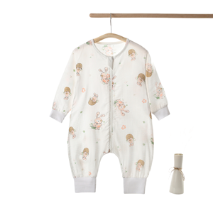 <span class=keywords><strong>Gigoteuse</strong></span> Bébé Unisexe Printemps-<span class=keywords><strong>Été</strong></span> en Gaze de Coton Bambou Fine, Pyjama Une Pièce Anti-Bactérien Respirant Écologique avec Fermeture Éclair - Product Image 3
