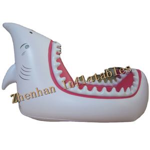 Waterhan - Alfombra Flotante Inflable de PVC con Forma de Tiburón, Económica, Personalizada, de 88 x 104 Pulgadas, 25 cm de Grosor, Portátil, para Piscina - Product Image 1