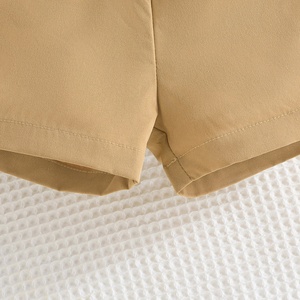 Conjunto de Dos Piezas al por Mayor para Bebés Niños, Estilo Resort de Playa, Camisa con Estampado de Palmeras y Pantalones Cortos Deportivos Casuales para Verano - Product Image 5