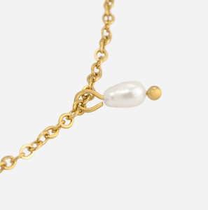 Nouveau Collier Ras du Cou Blanco en Acier Inoxydable Plaqué Or 14K avec Perles d'Eau Douce, Résistant à l'Eau et au Ternissement, <span class=keywords><strong>Bijou</strong></span> d'Été Tendance 2026 - Product Image 2