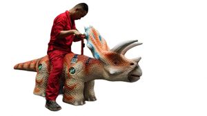 Operated Riding Animal Mechanical Horse Mall Kids Rental Arcade <b>Machine</b> <b>Walking</b> Plush Center Show Dinosaur Battery Car - Product Image 3