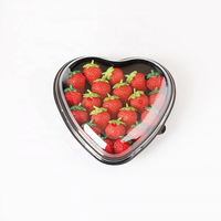 Hartvormige Plastic Dozen Voor Fruit/Chocolade/Zoete Hartvorm Heldere Plastic Clamshell Fruitdoos Container