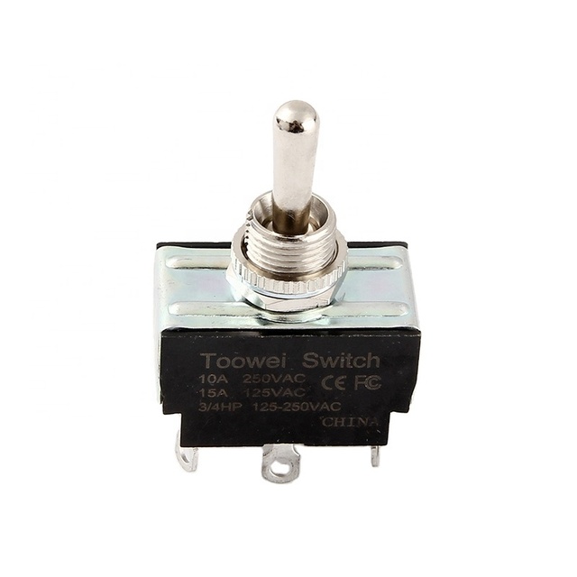 Toowei High Quality 6 Pin 10A 250VAC 2 Position Power Toggle Miniature Soldering Toggle Switch on on Latching for Cars Boats