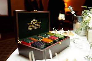 Caja de almacenamiento de bolsitas de té de color negro, caja de madera para guardar té <span class=keywords><strong>con</strong></span> capacidad para 80 bolsitas de té surtidas. - Product Image 5