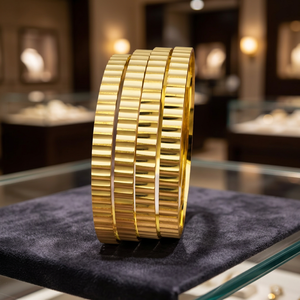 Wholesale Fashion Bangles Traditional Design Bangles 14K18K24K Gold Plated Brass Custom Bangles Gold Filled Jewelry Oro Joyeria - Product Image 3