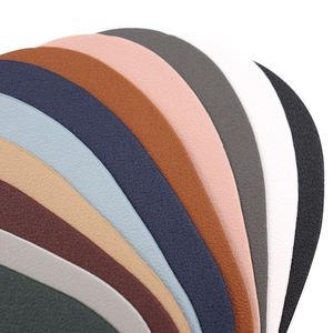 Sous-verres simples en similicuir de couleur unie, imperméables et résistants à l'huile, pour le thé, le café, les boissons, la table de cuisine, tapis et coussinets en forme de goutte - Product Image 4