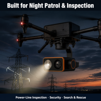 Cámara de Acción SKYDROID C20 con Zoom 23x, 3 Ejes, 1080P 2K, Visión Nocturna, Linterna de 2500lm, Metálica, para Inspección de Drones y Seguridad