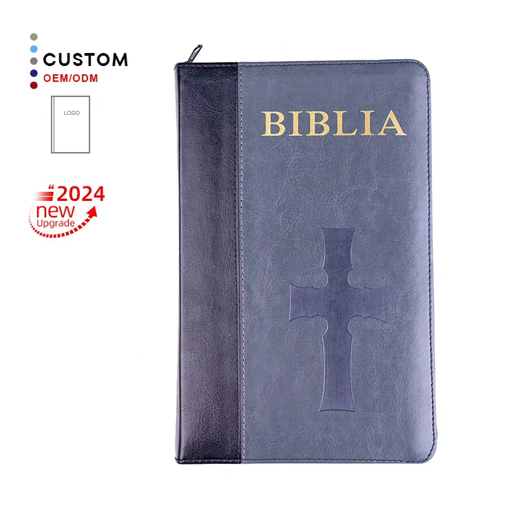 ODM OEM Factory Profesional Manufacturer Wholesale Custom Pu Leather Spanish Bible Cover