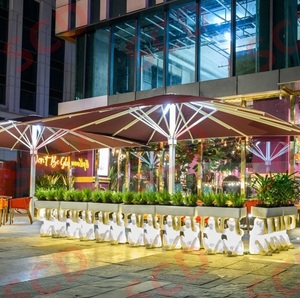 Parasols d'extérieur grande taille avec structure en alliage d'aluminium pour jardin, piscine et <span class=keywords><strong>restaurant</strong></span> - Product Image 6