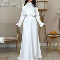 Robe Modeste Slim en Satin 2026 Ssica, Vêtements Islamiques, Mode Modeste, Robe en Satin pour Femme, Robes Kaftan, Robes Modestes pour Femme