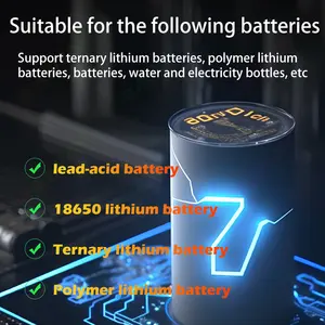 Probador de capacidad de batería, indicador de carga de batería, medidor digital de batería