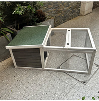 Enclos extérieur haut de gamme en bois massif, écologique et de qualité supérieure, pour lapins, toutes saisons, motif uni, pour jardin