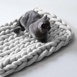 <span class=keywords><strong>Couverture</strong></span> <span class=keywords><strong>lestée</strong></span> anti-boulochage en tricot épais, tubes en coton/velours, respirante, confortable, esthétique pour la maison, réduction de l'anxiété, pour le sommeil - Product Image 2