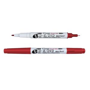 Marqueur permanent double pointe Bonvan CD, 12 couleurs, faible odeur et résistant à l'eau, pointe plate 2-4 mm, largeur d'écriture avec clip - Product Image 1