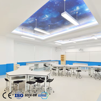 Table hexagonale de laboratoire scolaire, banc de travail, table d'ordinateur pour étudiants, table de laboratoire, banc de travail, bureau scolaire
