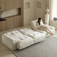 Modernes elektrisches modulares Schlafsofa mit Power-Liegefunktion, Stoffbezug, multifunktional, flach liegend, für Apartments, Hotels und Wohnbereiche, mit Schaumstoffpolsterung