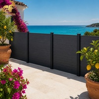 Panneau de clôture en aluminium à lattes horizontales, écran de séparation pour piscine et jardin, revêtement poudré, antirouille, sur mesure, ODM Australie
