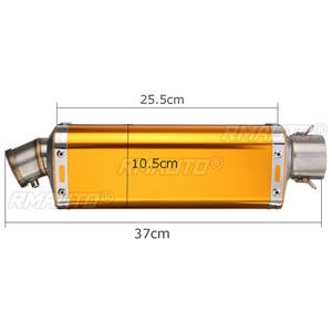 Tubo de Escape Universal para Motocicleta de 38-51 mm con Silenciador para Motocross, Scooter, Motocicleta de Calle, Quad, Color Cromo Mate - Product Image 4