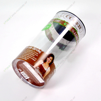 Boîte cadeau de cylindre en plastique transparent de haute qualité emballage d'extension de cheveux recyclable de fournisseur de qualité