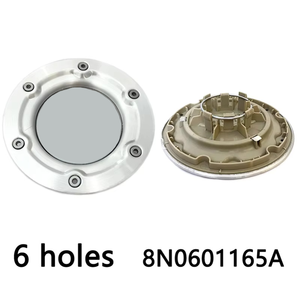 Cache-moyeu de roue gris-noir 146 mm à 6 trous 8N0601165A avec emblèmes et logos pour Audi <span class=keywords><strong>Quattro</strong></span> TT A2 A3 A4 A8 S6 Q5 Q7 RS6 - Product Image 2