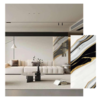 Panneaux muraux en PVC en liquidation : Plaques de mousse UV effet marbre, étanches pour salles de bain