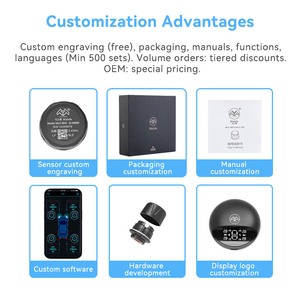 BLE-Sensor Universal TPMS para coche, dispositivo inalámbrico, 4 TPMS externos, Android, IOS, novedad de 5,0 - Product Image 5