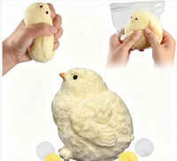 Jouet Squishy Poussin Ultra Doux Fait Main en Plastique Anti-Stress Sensoriel à Presser Unisexe pour Adultes, Cadeaux de Fête, Famille, Tabby Chic