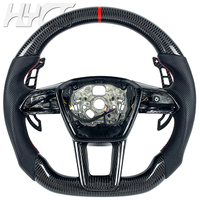 Volant en fibre de carbone personnalisé avec palettes de changement de vitesse magnétiques pour Audi A3 A4 A5 S3 S4 S5 S6 S8 RS4 RS5 RS6 RS7 SQ5 SQ8 RSQ8