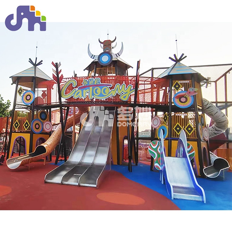 Domerry Customized Stainless Steel Tube Slide for Kids Indoor/Outdoor Commercial Playground Speed Slide for Garden or School