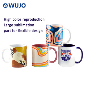 WUJO Taza de cerámica de sublimación <span class=keywords><strong>AAA</strong></span>, <span class=keywords><strong>tazas</strong></span> de café de cerámica de sublimación de 11 onzas - Product Image 4