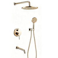 Ensemble de douche mural dissimulé couleur bronze