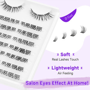 Vente en gros de bandes de faux cils 0.1mm 7 paires de faux cils en vison moelleux avec des cils complets épais et naturels - Product Image 4