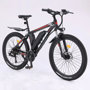 Vente en gros d'usine Vélo de montagne à cadre en acier électrique au lithium <span class=keywords><strong>pour</strong></span> adultes de 26 pouces Moteur sans balais 36V 250W Absorption des chocs - Product Image 3