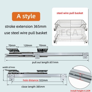 Contemporary Design Soft Close Galvanized Sheet SideMount <b>Drawer</b> <b>Slide</b> 45kg Load Capacity Easy Installation for Kitchen Cabinet - Product Image 4