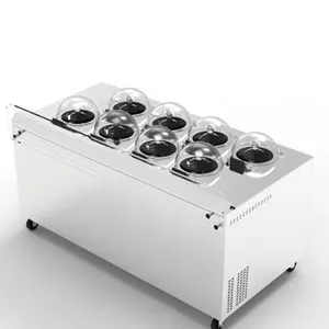 Continuous Churning Gelato Maker Neuankömmling 8 Töpfe Joghurt maschine Echte Frucht eismaschine Joghurt wanne Herstellungs maschine R404