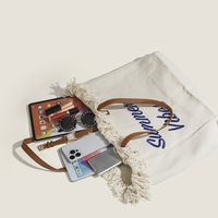 Bolsos bordados de lona grandes para mujer, bolso de mano de moda para la playa de verano, compras de viaje, gimnasio, playa, vacaciones, bolsos de diseñador