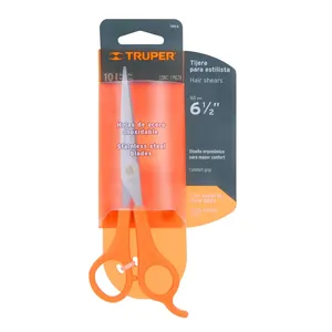 Truper 6 "กรรไกรตัดผมสแตนเลสพร้อมตะขอชุดละ6ชิ้นสำหรับสไตลิสต์ - Product Image 3