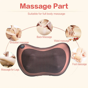 2024 Venta caliente masajeador de hombros y cuello almohada de masaje portátil calefacción Shiatsu Oficina hogar coche viaje masajeador con calor - Product Image 5