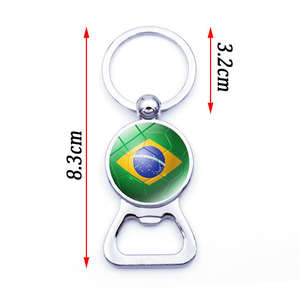 Llavero Abridor de Botellas Redondo de Aleación de Zinc con Forma de Bandera de País, Personalizado, de Moda, Recuerdo Promocional con Logotipo - Product Image 2