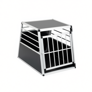 Boîte de transport pour animaux de compagnie en aluminium 35 x 25 x 27 pouces, transporteur pour chiens et chats, design rectangulaire moderne, porte coulissante horizontale - Product Image 1