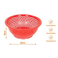 Panier égouttoir empilable en plastique PP à motif floral, égouttoir à vaisselle perforé pour le lavage des légumes et le drainage en cuisine