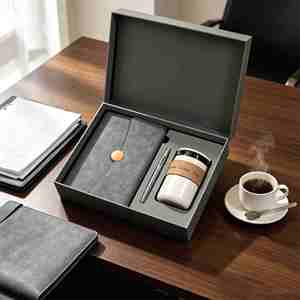 Coffret Cadeau d'Entreprise : Carnet Rechargeable A5 en Cuir PU avec Stylo et Bouteille d'Eau pour Salon Professionnel, Logo Personnalisé, Vente en Gros - Product Image 2