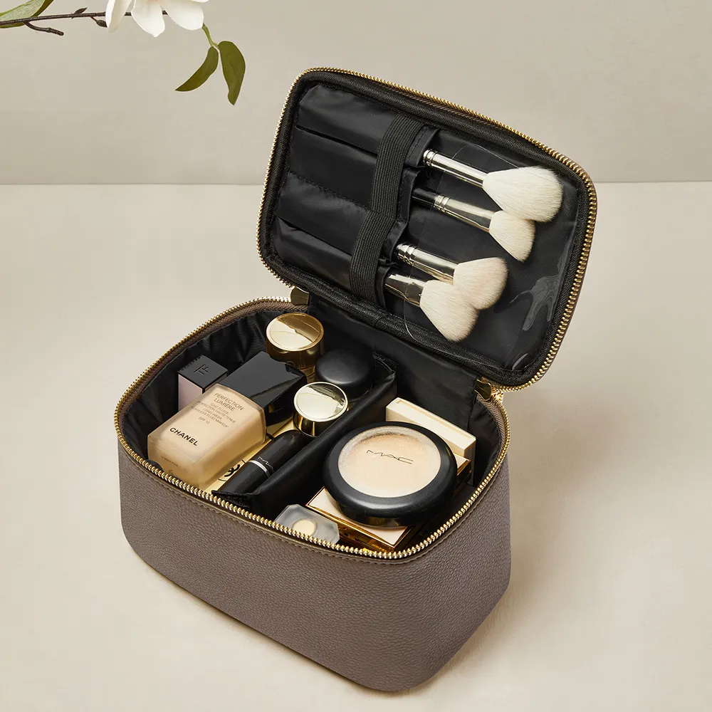 Bolsa de cosméticos portátil em branco para maquiagem de lábios, mini bolsa de viagem pequena acolchoada com logotipo elegante e unicórnio