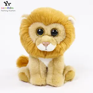 Custom Mini Lion With Long Hair Soft Plush Cuddy Toys Animal Small Pluche Toys For Kids