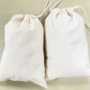 Bolsa de Joyería Ecológica de Lona de Algodón Suave, Color Beige Natural, Logotipo Personalizado, Bolsa de Compras Antipolvo - Product Image 2