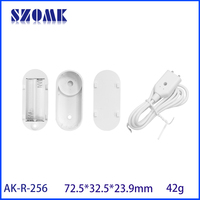 Boîtier en plastique ABS pour détecteur d'inondation électromagnétique 72,5x32,5x23,9mm avec sonde filaire et port pour buzzer