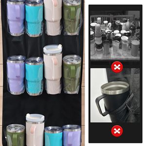 Organisateur de bouteilles d'eau grande capacité pour gobelet Stanley 40oz, sac suspendu pliable portable pour porte, armoire de cuisine, garde-manger - Product Image 4