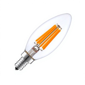 <span class=keywords><strong>Ampoule</strong></span> à filament de verre C35 à succès transfrontalier, douille E12, 2W 4W, lumière chaude pour éclairage LED d'hôtel, dimmable et certifiée - Product Image 1