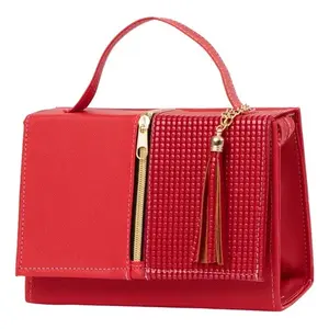 Bolso de Pecho Candela Rojo Estilo Mariconera Elegante Fana para Dama - Product Image 1