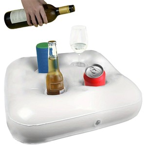 Porte-gobelets gonflable pour piscine, porte-boissons flottant pour piscine, plage, jacuzzi et spa, plateau refroidisseur de boissons portable - Product Image 6